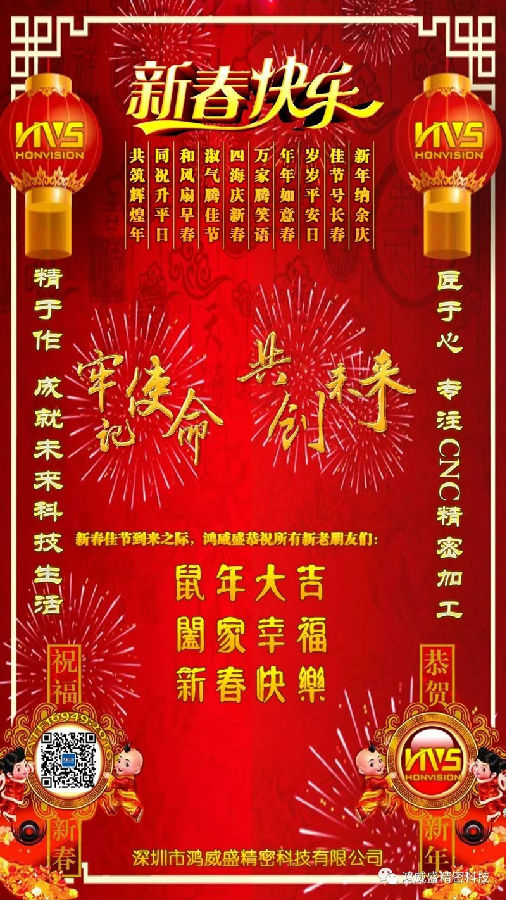 鸿威盛精密科技给您拜年啦